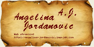 Angelina Jordanović vizit kartica